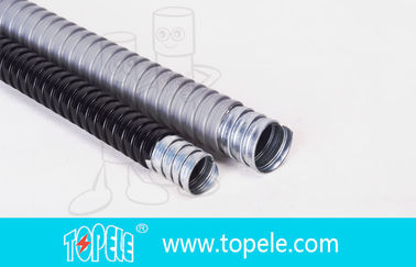 Гибкие спиральные трубки гальванизированные серым цветом стальные PVC Electrica и штуцеры